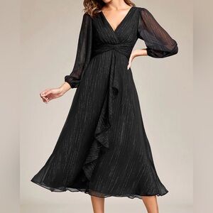 Ever Pretty Black Long Sleeve Dress